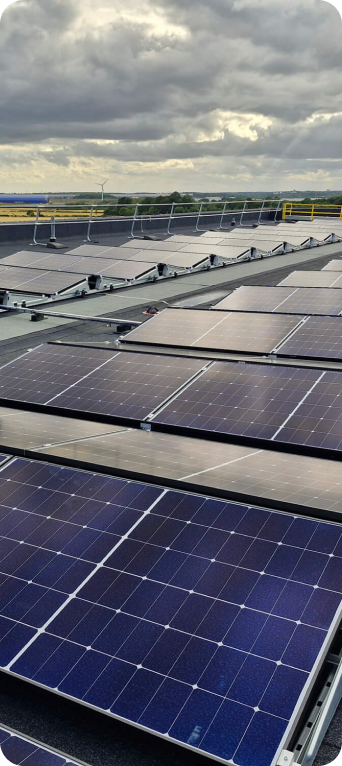 solar panel install on side