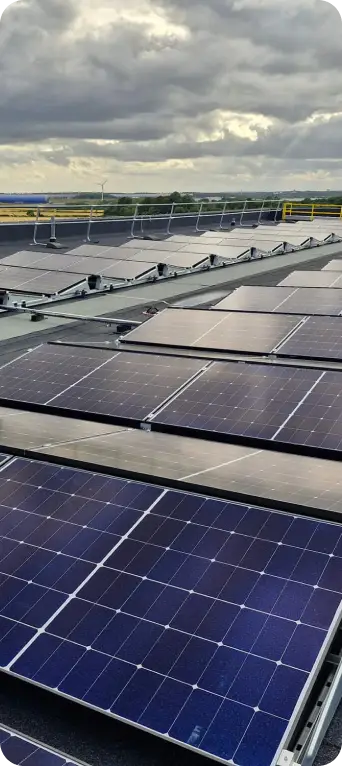 solar panel install on side